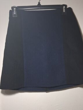 Club Monaco Navy and Black Colorblock Mini Skirt